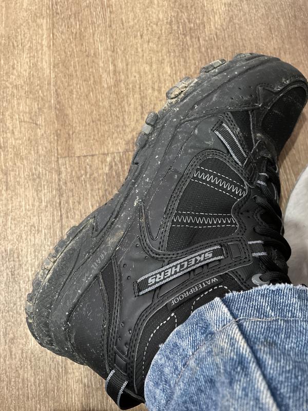 Skechers Hillcrest Cross Shift Shoes in Black MYER