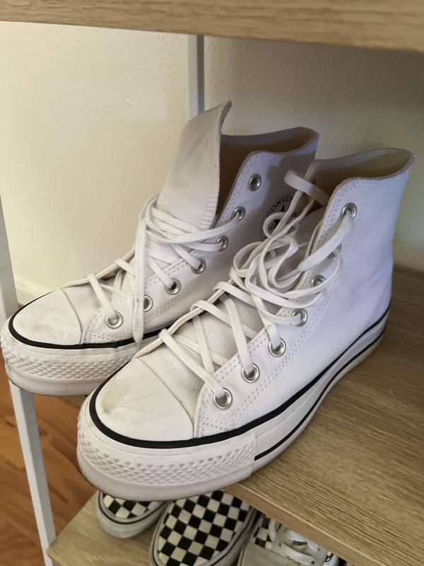 Converse double best sale semelle blanche