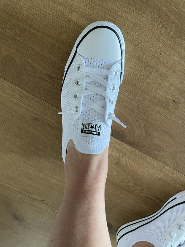 Converse Ctas Shoreline White Black Knit Sneaker MYER