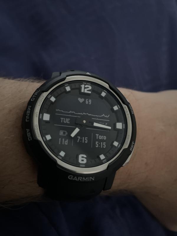 Garmin Instinct Crossover Hybrid Smartwatch In Black MYER