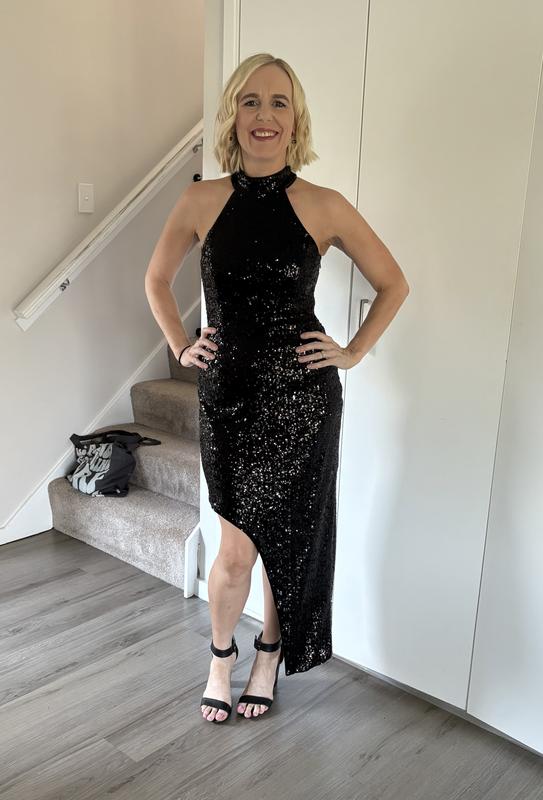 forever 21 asymmetrical sequin midi dress Asymmetrical Sequin Midi Dress main image 1