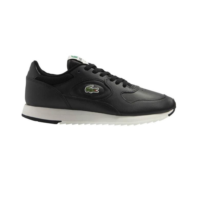 ☆送料無料☆ LACOSTE LINETRACK ☆ Lacoste Linetrack Leather Sneakers | Black | FARFETCH