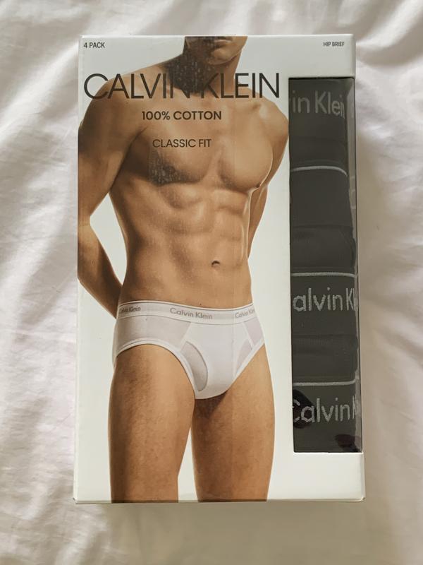 Calvin Klein Cotton Classics Brief 4 Pack In Black
