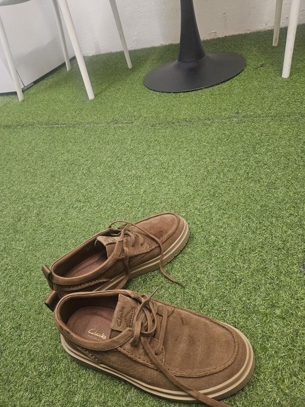 Clarks Polden Moc Shoes in Cola Suede | MYER display picture 1