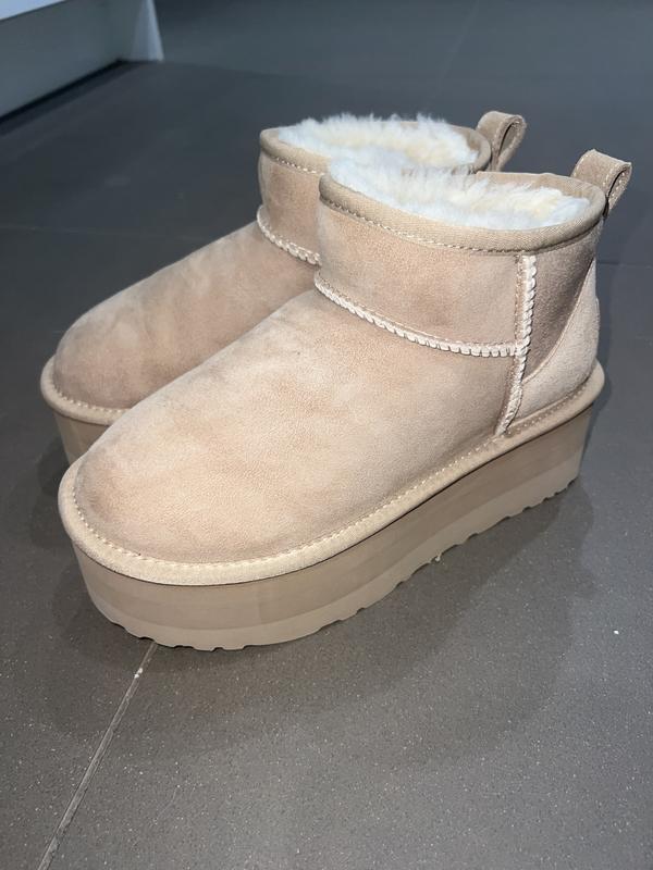 Ozwear Ugg Classic Platform Ultra Mini Boots in Sand | MYER