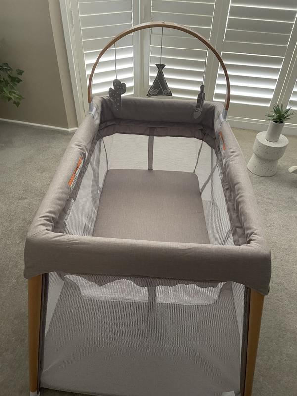 Bebe Care Zuri Timber Travel Cot Natural MYER