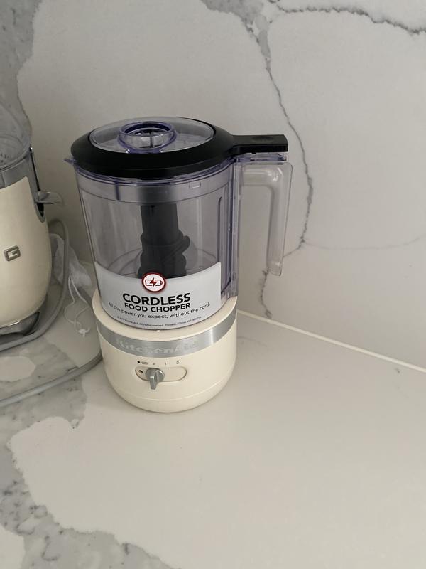 KitchenAid Cordless 5 Cup Food Chopper, KFCB529QAC Almond Cream