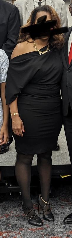 The dress looks good and the fabric moves with you