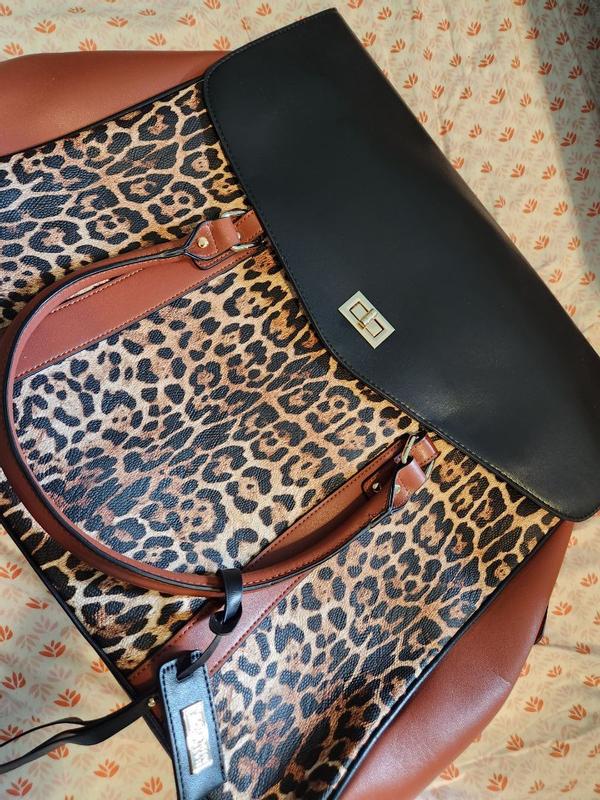 Badgley Mischka Leopard Travel Tote Weekender Bag | HSN