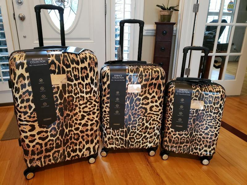 Samsonite leopard print luggage deals