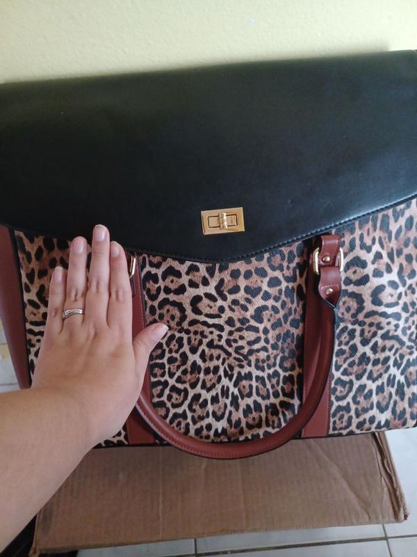 Badgley Mischka Leopard Travel Tote Weekender Bag | HSN
