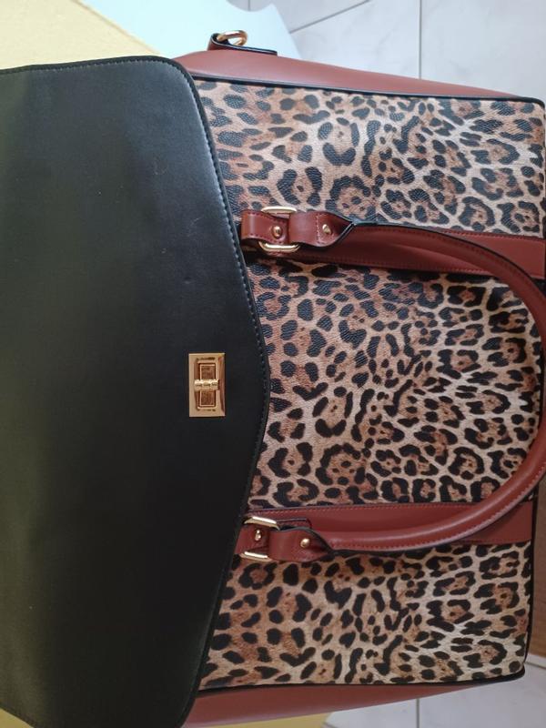 Badgley Mischka Leopard Travel Tote Weekender Bag - 20456806