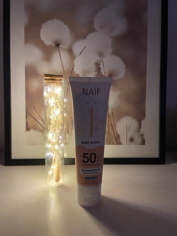 Naïf Mineralische Sonnencreme LSF 50 Für Baby & Kind – Wasserfest, Ohne Octocrylene, 30 Ml
