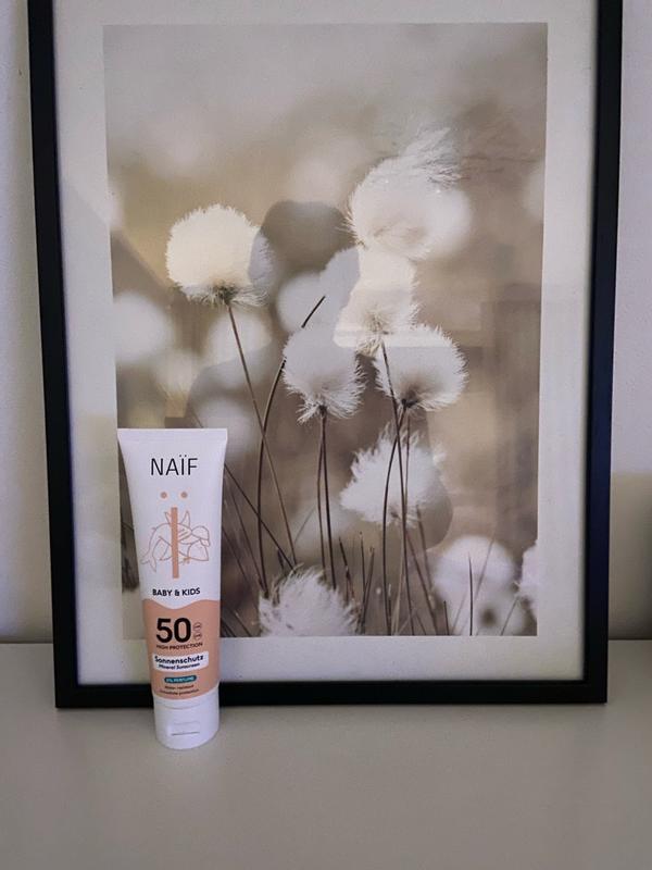 Naïf Mineralische Sonnencreme LSF 50 Für Baby & Kind - Sofortiger UVA/UVB Schutz, Wasserfest & Hautfreundlich