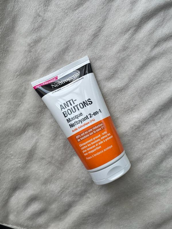 Neutrogena Gel Nettoyant & Masque Visage Anti-Boutons à L'Acide Salicylique - 150 Ml - Peaux Normales à Imperfections