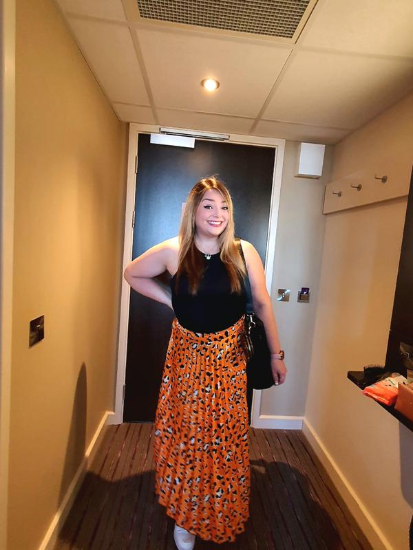 Leopard skirt orange hotsell