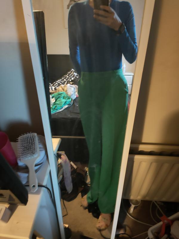 New look green outlet trousers