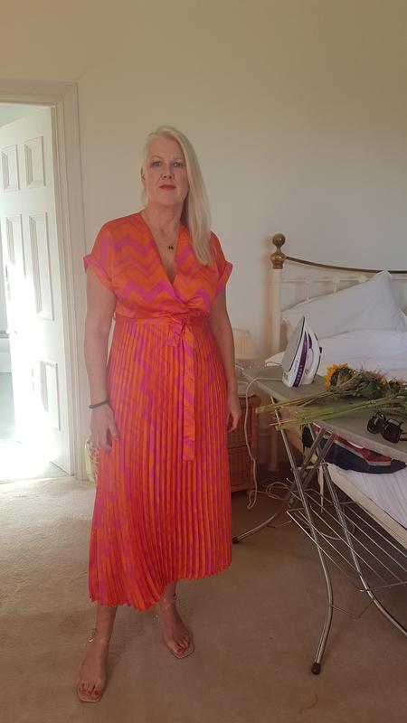 Midi Wrap Dress New Look Pink Pleated Dress New Look Pink Floral