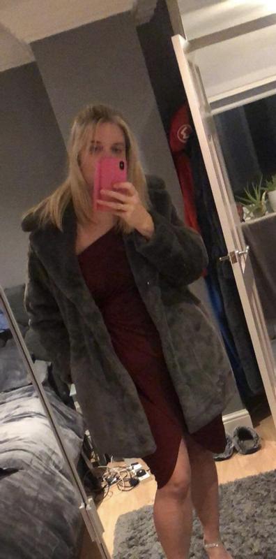 Black Faux Fur Coat New Look