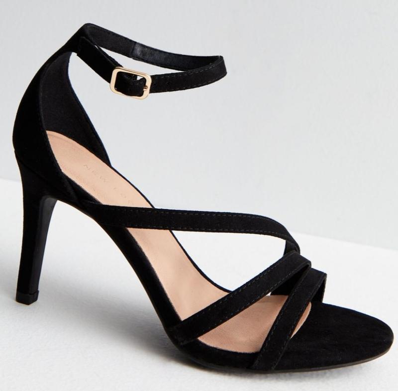 New look black clearance barely there heels