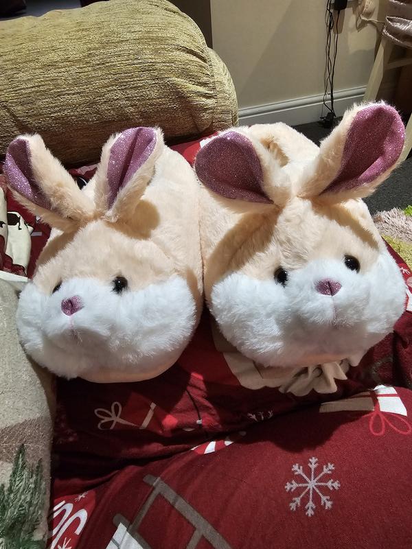 Bunny slippers best sale new look