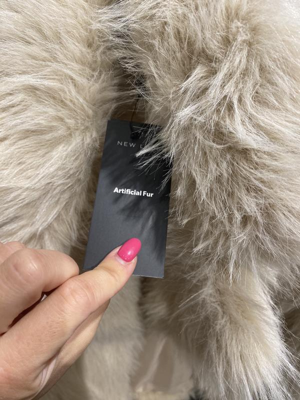 New look clearance cream fur coat