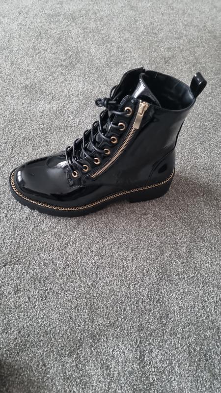 New look outlet black patent boots