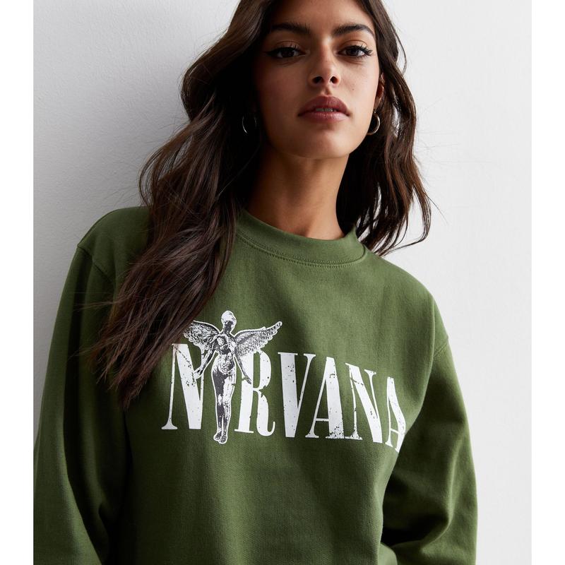 Khaki Nirvana Logo Sweatshirt