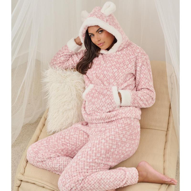 Womens discount hooded pyjamas