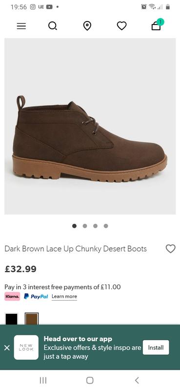 New look shop mens desert boots