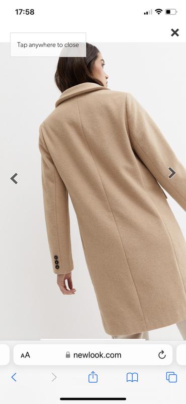 New look coat clearance camel