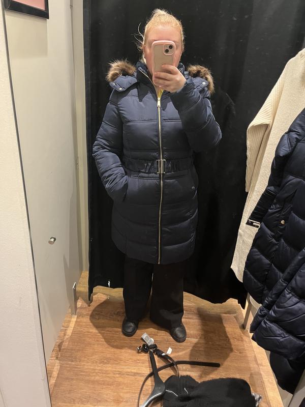 New look black padded coat on sale