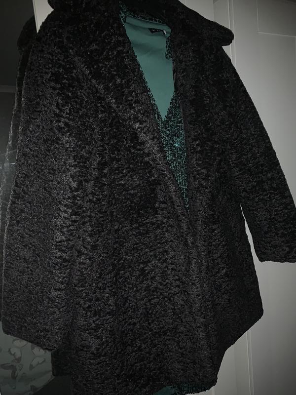 Dark Grey Faux Fur Teddy Long Coat