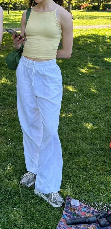 White hot sale summer trousers