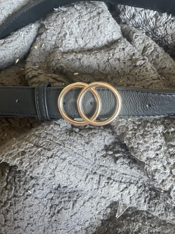 Double Circle Belt — Black/Gold