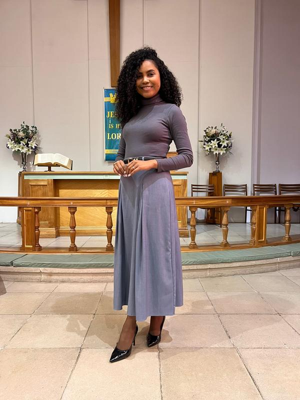 Grey Box Pleat Midi Skirt | New Look
