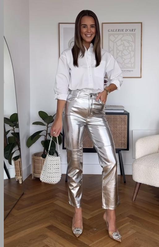 New look outlet leather trousers