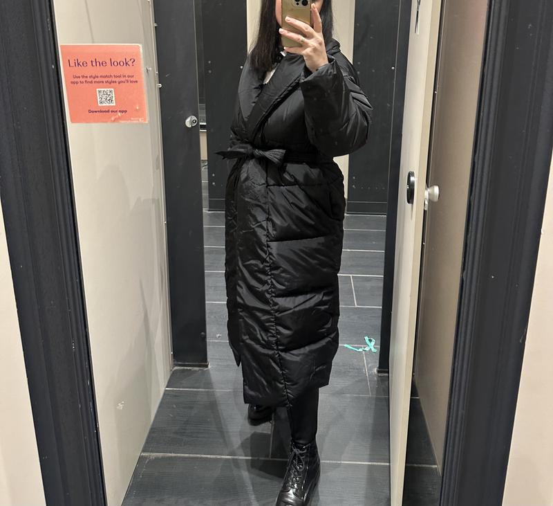 Long puffer coat on sale petite