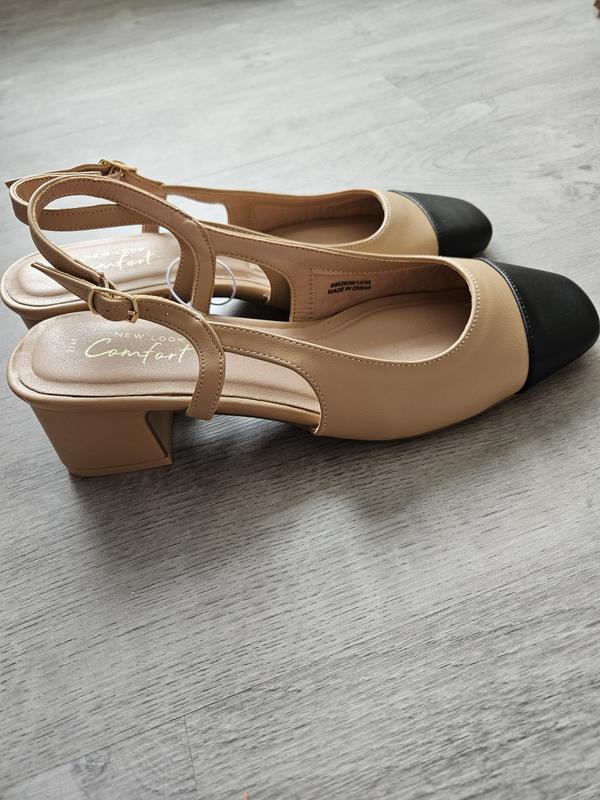 Silver Metallic Slingback Court Shoes New Look