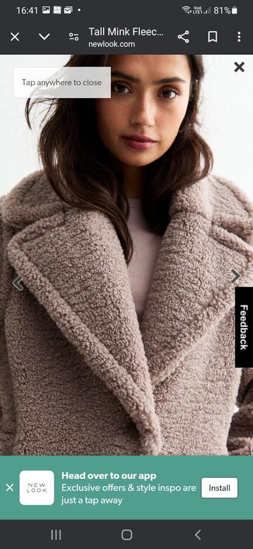 New look fleece coat best sale