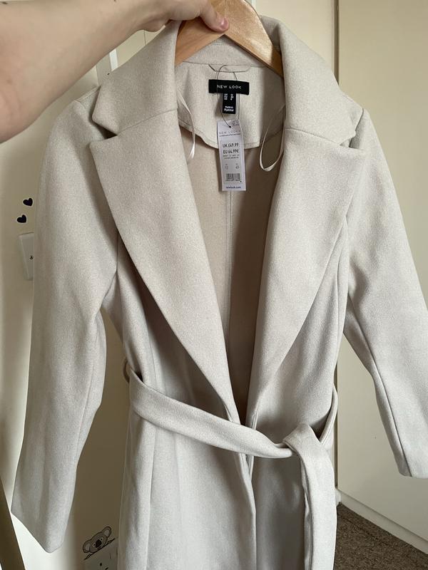 New look shop cream coat