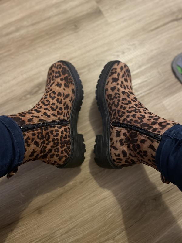 Bottines leopard cheap new look