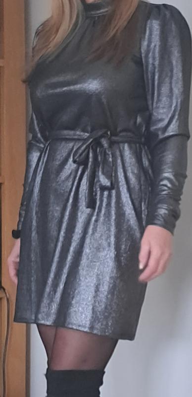 Gold Metallic Jersey Long Sleeve Mini Dress | New Look