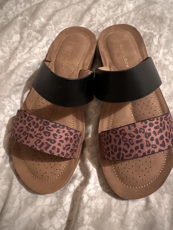 New look leopard hot sale print wedges