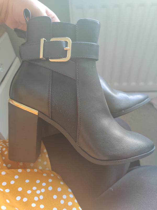 Black buckle hotsell ankle boots