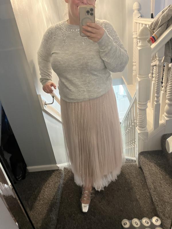 New look shop glitter skirt review