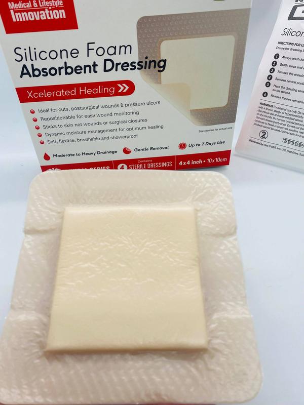 Near Me Neo G Opti-Heal Silicone Foam Wound Dressings (4x4 Inches) - 4 ...