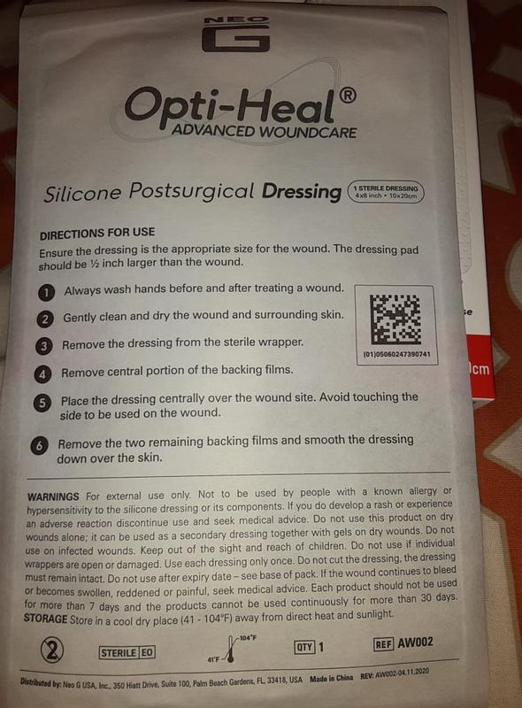 Neo G Opti-Heal Silicone Foam Wound Dressing Pk3 - Tesco Groceries