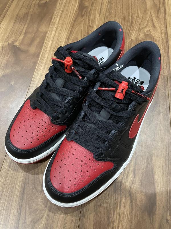 JORDAN BRAND AIR JORDAN 1 RETRO LOW OG BLACK/BLACK-VARSITY RED