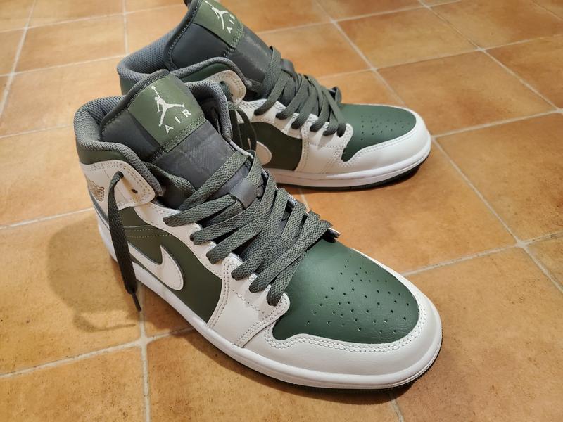 JORDAN BRAND AIR JORDAN 1 MID BLACK/CEMENT GREY-FIRE RED-WHITE